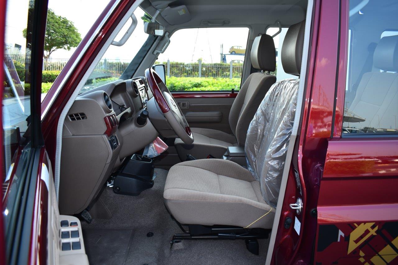 Toyota LC 76 Hardtop front seat with open door